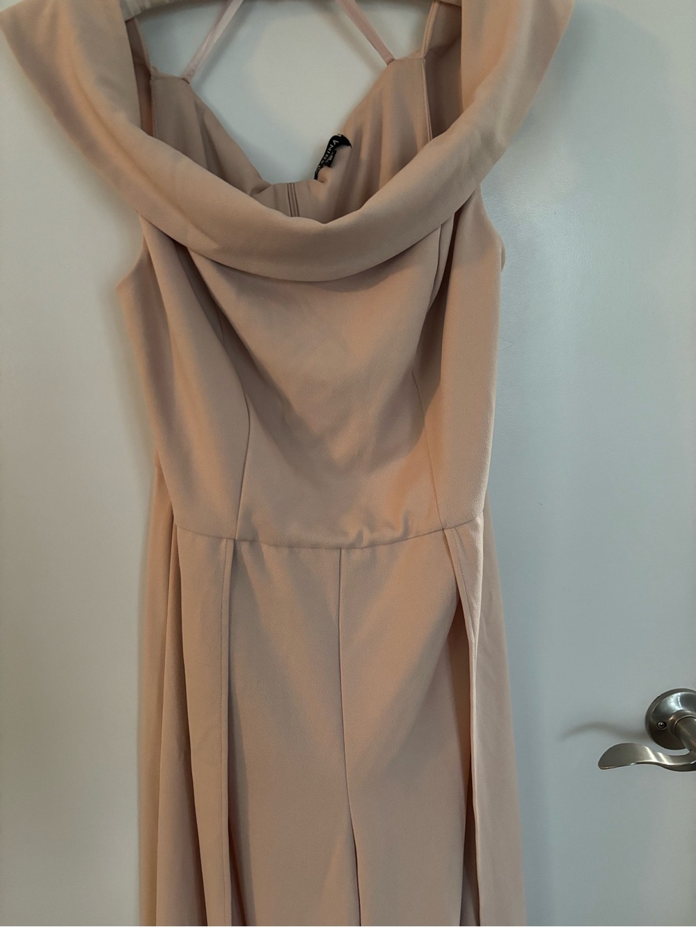 MARINA Cowl Neck Maxi Dress in Blush